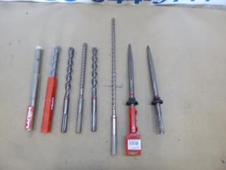 (8) Unused Assorted Hilti Hammer Drill Bits (D-2)