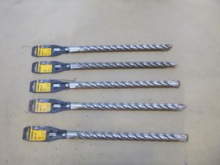 (5) Unused DeWalt HP SDS Plus, DW5466, 1 In. x 18 In. Carbide Masonry Drill Bit (D-2)