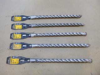 (5) Unused DeWalt HP SDS Plus, DW5466, 1 In. x 18 In. Carbide Masonry Drill Bit (D-2)