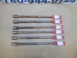 (6) Unused Bosch CAM018, 18 In. Core Bit Mandrel Extension (D-2)