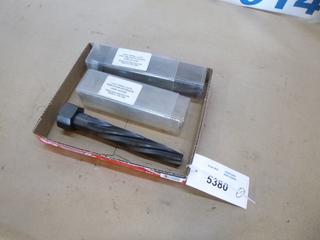 (2) Unused 1 5/16 In. Spiral Flute Erector Bridge Hole Reamer, EDP 125HX220 (E-2)