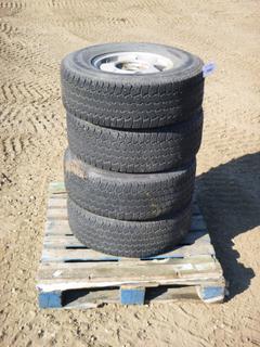 (4) Goodyear Wrangler LT265/75R18 Tires and Rims