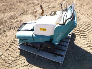 Tennant 3640 Industrial Floor Sweeper, Propane Fueled, Battery Charging Cable, Showing 640 Hrs. *Note: Needs Starter*