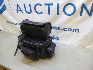 2-Piece Motorcycle Sissy Bar Touring Bag (F-2)