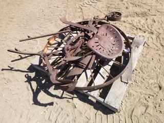 Ornamental Steel Wheel and Plow (YN-04)