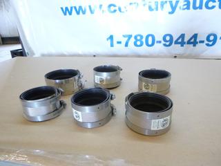 Qty of Intertek Stainless Steel Neoprene Rubber Couplers (B-2)