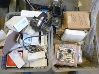 Assortment of Work Lights, Booster Cables, Back Flow Preventors, Air Conditioner Cover and Other Assorted Items (OS)