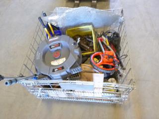 Assortment of Misc. Items Including Pipe Stand, Hitches, Ridgid Flex Shaft K9-102 and More *Note: Crate Not Included* (OS)