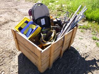 Qty of Misc. Items  Includes Pipe Benders, Metal Folding Chairs, Pry Bars, Heavy Duty Torque Wrench and Other Assorted Items