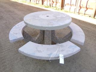 Concrete Picnic Table, 66 In. x 31 In. (OS)