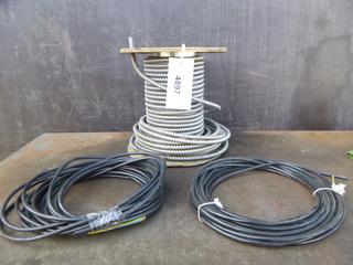 Qty of  Cable - Length Unknown C/w Armored Cable on Spool - Length Unknown