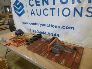 Qty of Misc. Items Including Hand Tools, Chainsaw, Brick Panel Sheet and More (OS)