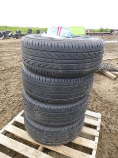 (4) Delinte 255/45ZR20 Tires With Ruffino 5-Bolt Rims, c/w Deep Nuts *Note:  Rim Damaged*