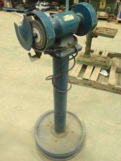 Baldor 6 In. Bench Grinder, 115V, 4.2A, 1/3 HP, C/w Metal Stand *Note: Missing Washer and 2 Screws* (W-4-2)