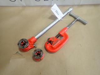 Ridgid 1/8 - 1 1/4 In. Pipe Cutter C/w Ridgid Pipe Threader w/ 3/4 In. And 1/2 In. Dies (A-2)