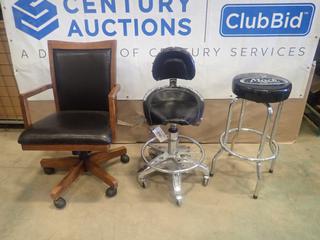 (1) Mack Stool C/w Shop Chair And Task Chair (Z)