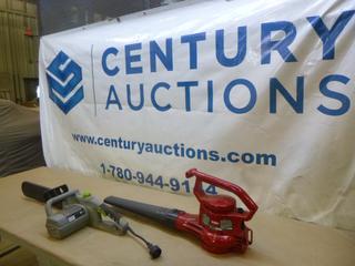 Earthwise 16 In. Chainsaw, 12A  C/w (1) Toro Power Sweep 7A , 120V, 60 Hz * Note: Working Condition Unknown* (NE Floor)
