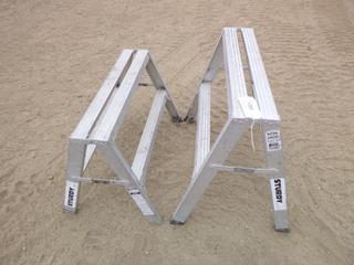 (2) Sturdy Inc. 2 Ft. and 2.5 Ft Construction Step Ladder