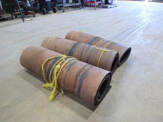 (3) Rolls of Industrial Belt, Approx. 20 Ft. x 35 In. (OS)