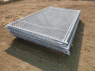(13) Galvanized Chain Link Panels, 10 Ft. x 6 Ft. (YN-02)