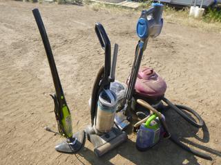 Assortment of Vacuums Includes Shop Vac Wet/Dry Vac, 8 Gal. 2.5 Peak HP, Bissell Little Green Pro Heat Pet Portable Carpet Cleaner, Shark Rocket, H20 HD Steam Mop, Shark Rocket Stick Vacuum, Bissell Clean View Vacuum *Note: Working Condition Unknown* (NE Floor)