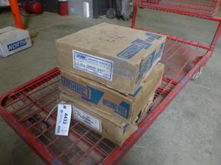 (3) Unused Unitec ER309L FC Welding Wire, 13.63 KG Per Box, 0.045 Wire Diameter *Note: Cart Not Included* (D-2)
