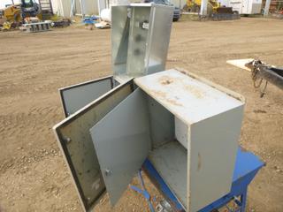 (1) Ace Splitter Troughs Box, 19 In. x 11 In. x 44 In w/ 4 Splitter Blocks, (1) Nvent Electric Meter Box, 16 In. x 16 In. / Enclosure Type 4, 12, (1) Dandy Electric Meter Box, 20 In. x 20 In. / Enclosure Type 12 "2 Door"