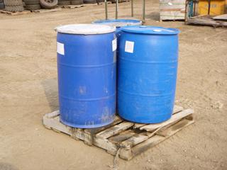 (3) 55 Gallon Plastic Drums (Row 4)