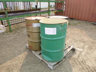 (3) Used 55 Gallon Drums *Note: (1) Contained Sweeping Compound, (2) Contained Oil* (OS)