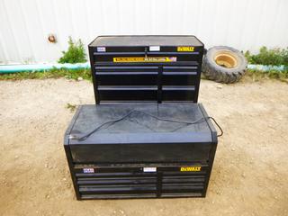 (1) Dewalt 9-Drawer Rolling Work Bench (Locked, Contents Unknown), (1) Dewalt 6-Drawer Tool Chest w/ Contents Included 