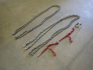 (2) Chains C/w (2) Load Binders And (1) Shackle (W-1-1)