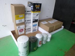 Qty of Unused Assorted Fuel Filters, Lube Filters, Hydraulic Filters, Brands Include Bobcat, Fleetguard, Proselect and Other Assorted Names (E1)