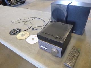 Sony HCD-S30iP Compact Disc Receiver C/w (2) Sony SS-S20 Speakers (Upstairs)