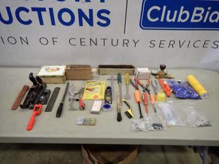 One Way #3 Jaws, Putty Chaser, Pliers, Veritas Short Blade Holder, Gauge, Fuses And Assorted Supplies (NE Floor)