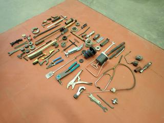 Wire Brush, Wire Stripper, Rivet Gun, Vise Grip, Pry Bars, Grinder Wrench And Assorted Supplies (V-1-3)