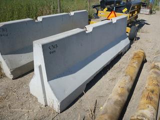 Concrete Jersey Barrier 118 In. Length, 24 In. Wide, Control # 9149.