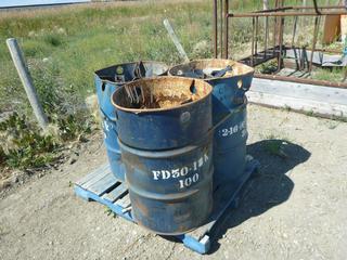 (3) Barrels w/Cultivator Shovels, Control # 9140.