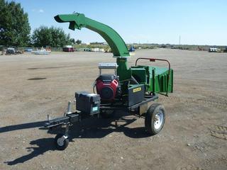 Wood Chipper c/w Honda GX690 Engine, ST175/80-13 Rear Tires, Showing 21.6 Hours.