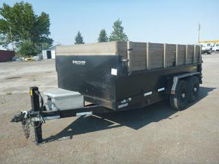 2015 Southland Trailers SL280HD Dump Trailer c/w Wooden Side Wall Extenders, Ramps, Controller, Tarp, ST235/85R16  Tires, VIN 2S9KL3367F1032076.