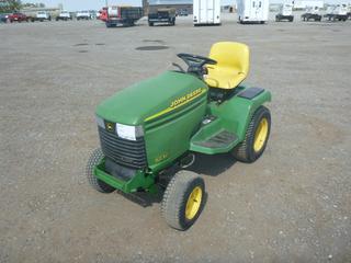 John Deere 345 Tractor c/w Gas, Hydrostatic Trans, Showing 1990 Hours. No VIN