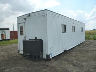 ATCO Skid Mounted 34 Ft. Office Camp Trailer c/w Furnace, (3) Bedrooms, S/N 13490695