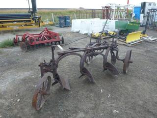 Antique 3 Bottom Plow, Control # 9156.