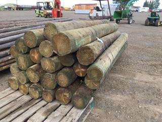 Green Pressure Treated Posts Approximately 8 Ft. x 85 Ft. (25), Control # 9223.