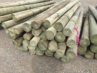 Quantity Green Pressure Treated Posts Approximately 4-6 In. x 12 ft., Control # 9227.