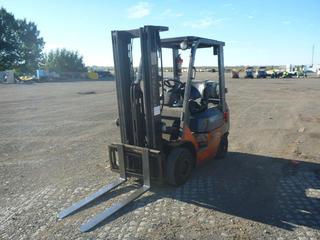 Toyota 157FGU15 Forklift c/w LPG, Direct Trans, Side Shift, 6.50-10 Fronts, 5.00-8 Rear Tires, Showing 40,505 Hours, S/N 64152.