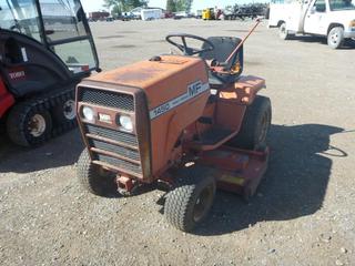 Massey Ferguson MF1450 Garden Tractor c/w Gas, Hydrostatic Trans, 48 In. Mower Deck, 16x16.5 Front, 23x8.50 Rear Tires, S/N 000747. Not Running.