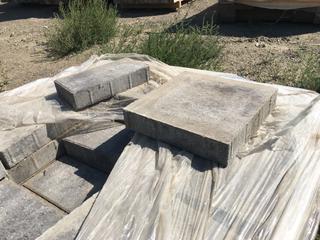 Grey Patio Stones, Approximatley 12 In x 12 In x 2 1/4 In. and Patio Stone, Approximately 6 In x 12 In x 2 1/4 In.