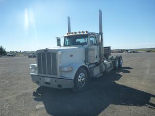 2015 Peterbilt T/A Truck Tractor c/w 550 HP Cummins, Auto, A/C, Air Ride Susp., 11R22.5 Tires, Showing 1,427,698 Kms, VIN 1XPXD49X1F3255430. ** Not Running**