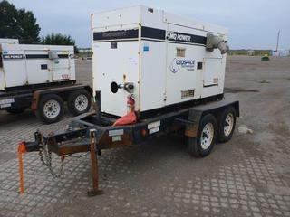 2011 Multi Quip DB-1007I 56 KW Portable Generator c/w Diesel, ST205/75R15 Tires, Showing 7,226 Hours, S/N 5SLBG1225BL006008