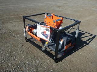 Unused 40 in. Excavator Brush Flail Mower, 6 to 8-ton Carrier, 16-21 GPM, TMG-EFM40, Control # 9124.